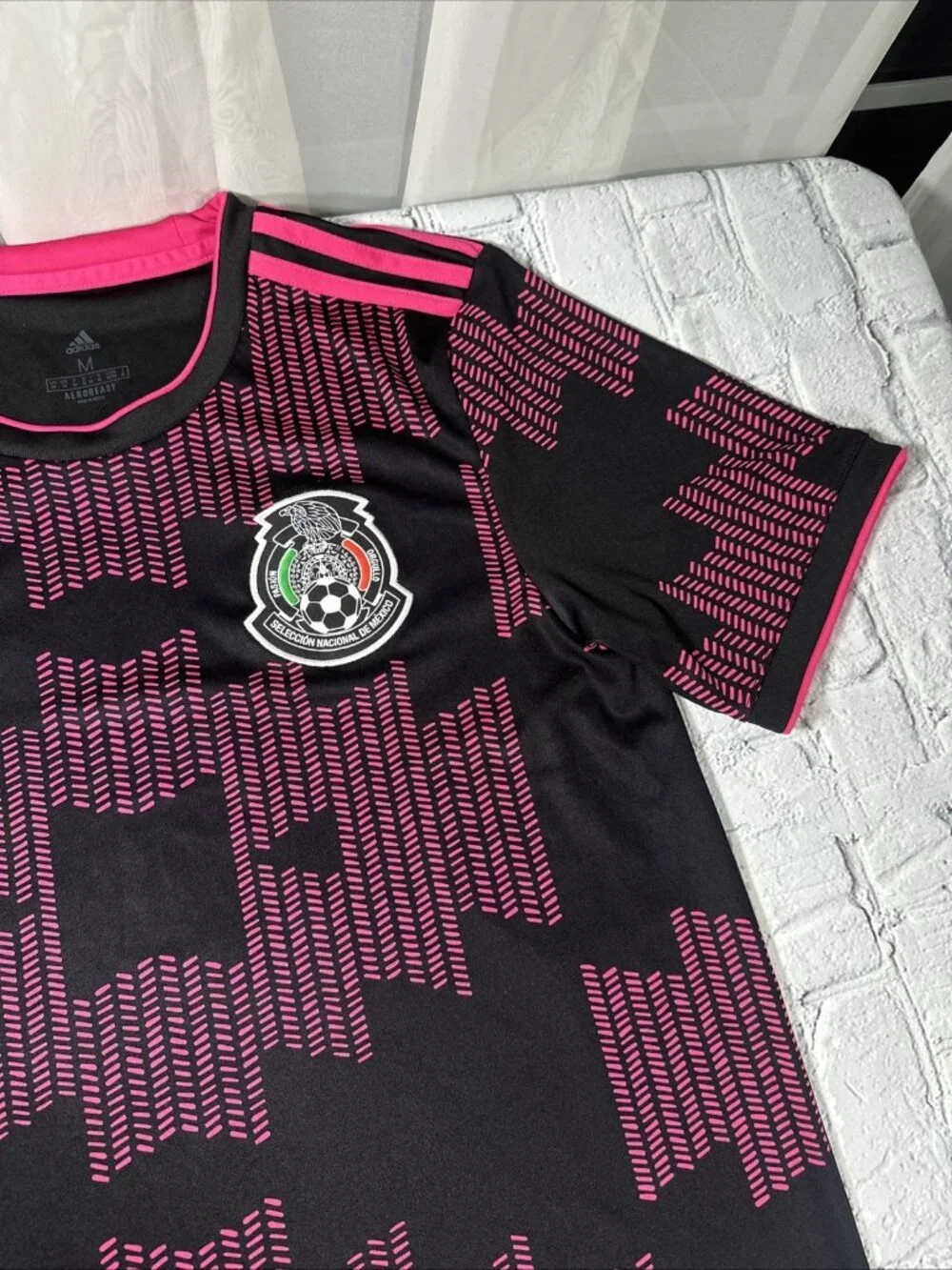 Adidas Mexico National Team Kit 2020/21 Home Black/Pink Jersey Men's Size Medium